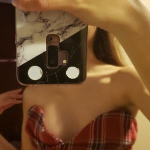 Dollskill style check pattern goth sexy crop top